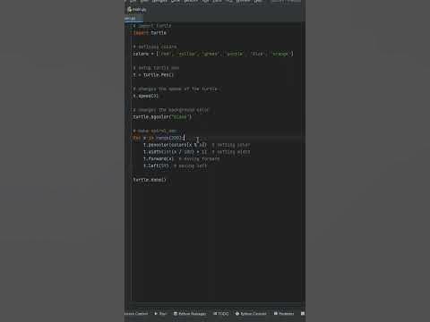 Python turtle code #shorts #coding #programming - YouTube