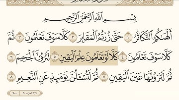 سورة التكاثر - سعد الغامدي - Surat At-Takathor Saad Al-Ghamdi