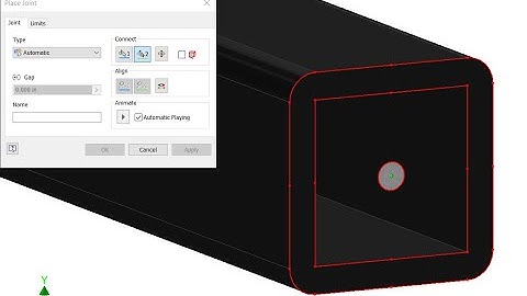 Inventor - Create a Joint at the Center of a Non Circular Hole