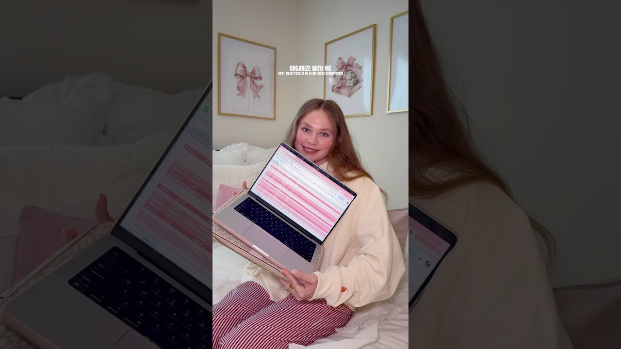 HOW I MAKE MY HOMEWORK SPREADSHEET | tutorial🩷 