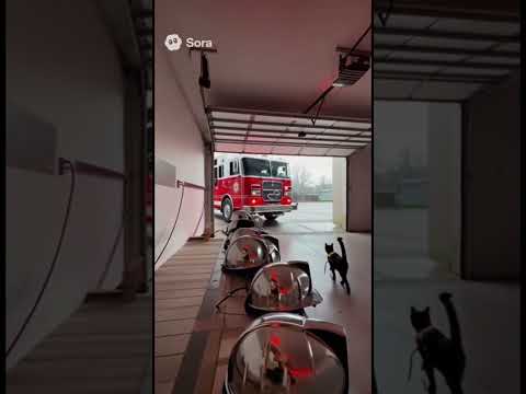 Firefighter Cats Ready For Service