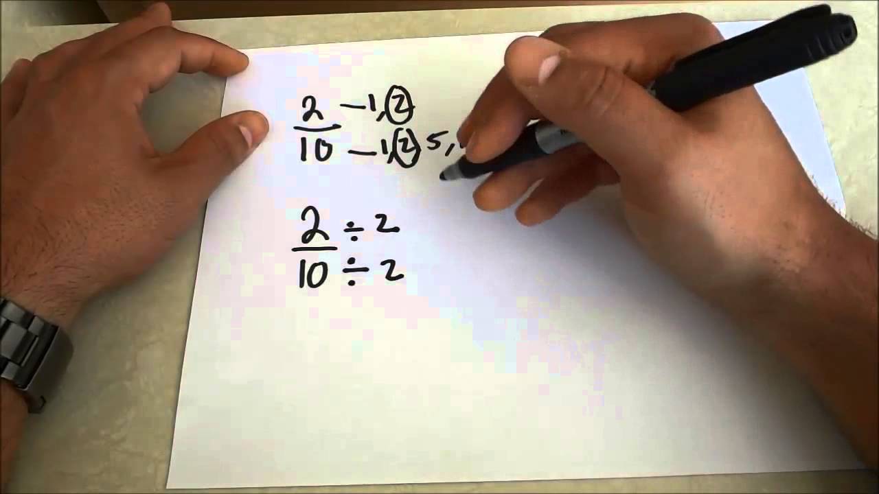 How To Reduce Fractions To Lowest Terms Step By Step Math Lesson Youtube