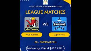 Vivo Cricket Tournament//vivo tuskers vs supernovas//