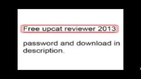 Free Upcat Reviewers 2013