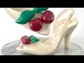 Vivienne Westwood x Melissa Scented Cherry Lady Dragon Pearlescent Peep Toes