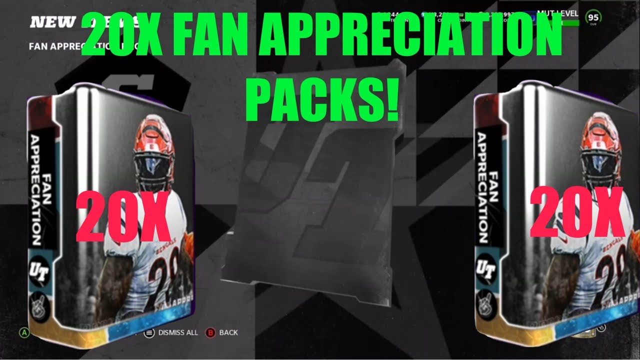 20X FAN APPRECIATION PACK!ONLY HOURS AWAY FOR MADDEN 23!! MADDEN 22