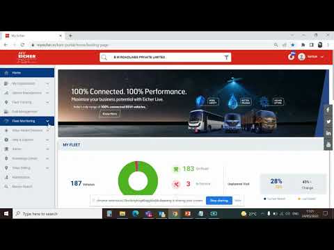 Monitoring Fleet Performance on My Eicher portal