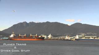 Float planes take off and flight, Vancouver harbour June 2009