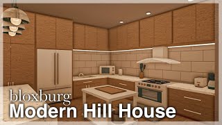 Bloxburg - Modern Hill House Speedbuild (interior   full tour) | No Large Plot