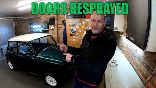Paintwork Finished - Classic Mini Workshop - Racing Green Pt.78