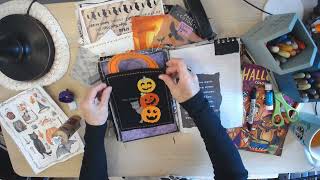 From Thrift to Thrill : Halloween Junk Journal Spreads