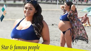 Casey Batchelor Shows Her Baby Bump In A Bikini