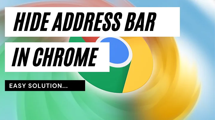 How to hide address bar in Chrome and Windows 10 - easy solution - Google Slides