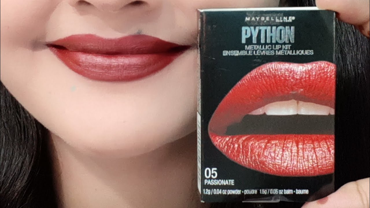 Maybellene NewYork PYTHON METTALIC LIP KIT review | lipstick and ...