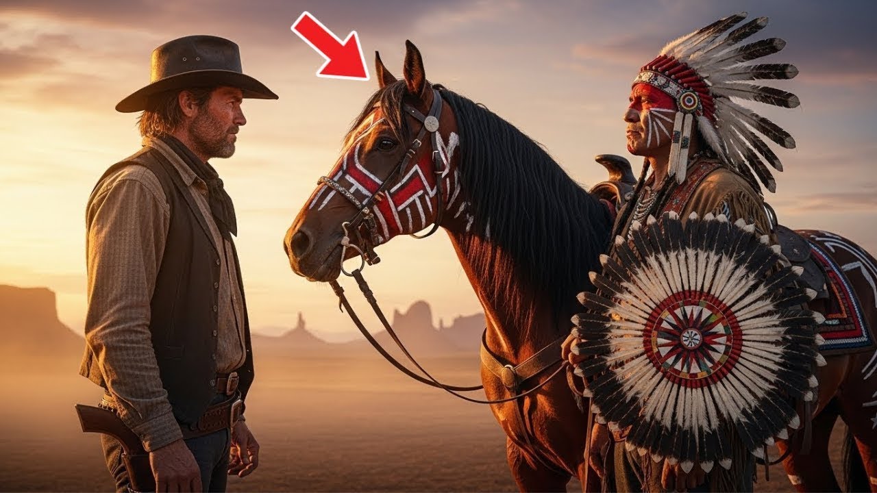 Devolvió un caballo robado a los apaches… al atardecer, llevaron a alguien atado sobre una montura