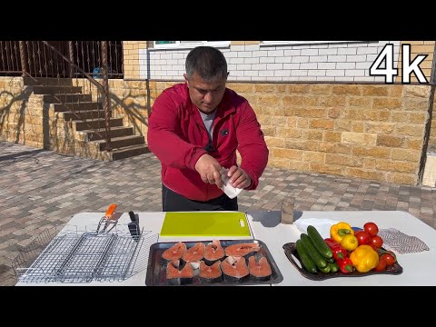Стейк из Семги - Вкусно и просто. Шашлык из красной рыбы