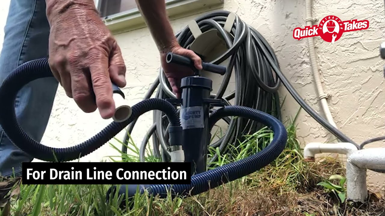 How To Clear Clogged Condensate Drain Lines with Mighty Pump - YouTube