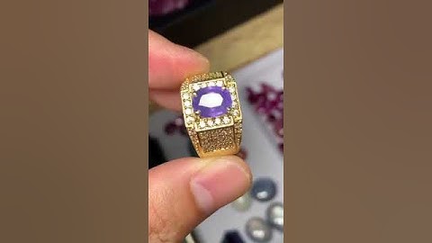 Mã: PD353Nhẫn nam vàng 10kĐá sapphire tím xanh Lục YênTL vàng: 2,2 chỉGiá 22 triệu 0985222958
