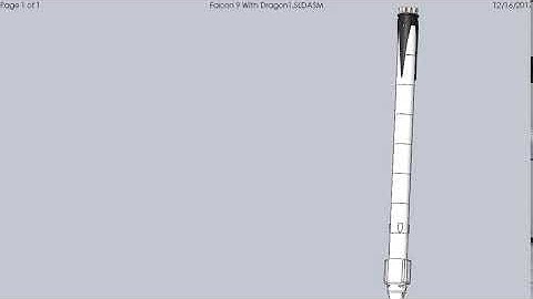 SolidWorks video   Falcon 9 With Dragon1 Z axis Rotation