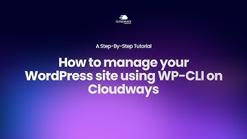 Manage Your WordPress Website Using WP-CLI on Cloudways