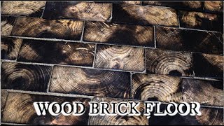 Making a wood brick floor for our blacksmith shop