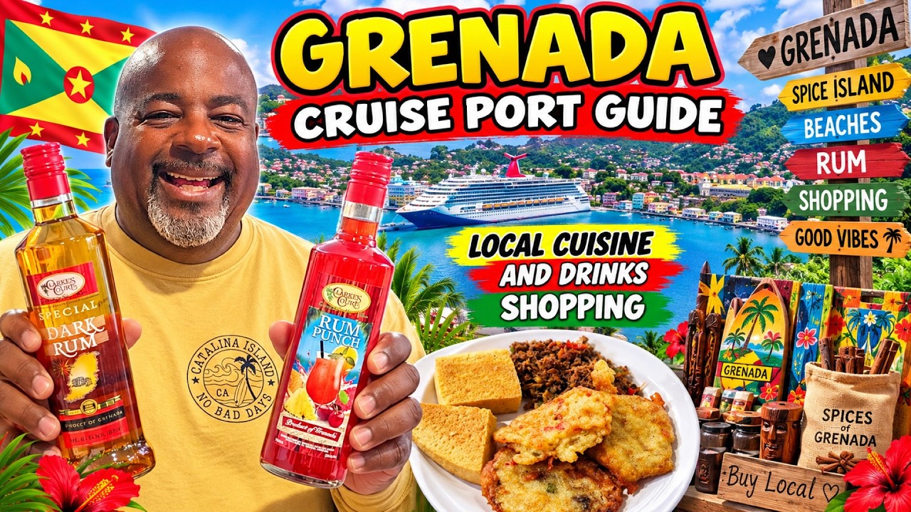 Grenada | Exploring The Cruise Port Full Tour | Shopping & Food