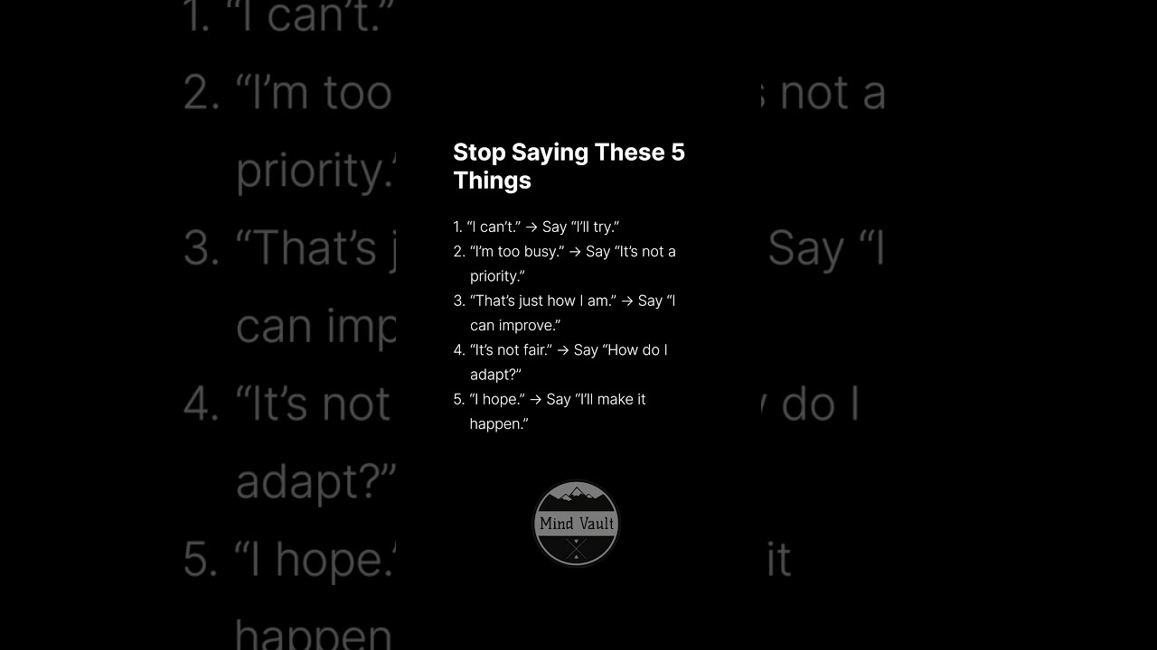 Stop Saying These 5 Things