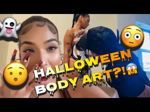 Halloween Body Art ! ( stranger thought it was a dress) 😂