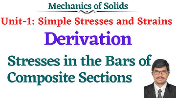 Unit-1 Simple Stresses and Strains | Derivation | Composite bars or Composite Sections