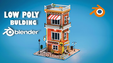 Low Poly Building in Blender - Timelapse