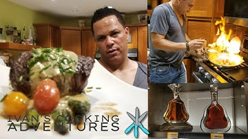 Strip Filet Mignon with Brandy Cream Sauce ║Mashed Potatoes & Asparagus ║ Crazy Good