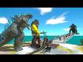 Kong or Godzilla 2014 Who can defeat 10 levels Godzilla Earth - Animal Revolt Battle Simulator