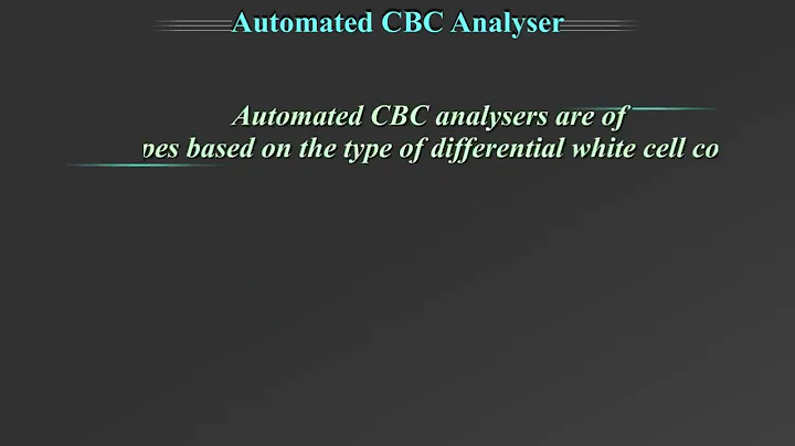 CBC Analyzer Part 1- Intro and Principle