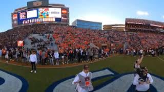 Auburn Football RBs huddle before, LSU game Oct 1, 2022. 360° video: use finger/tilt device for view