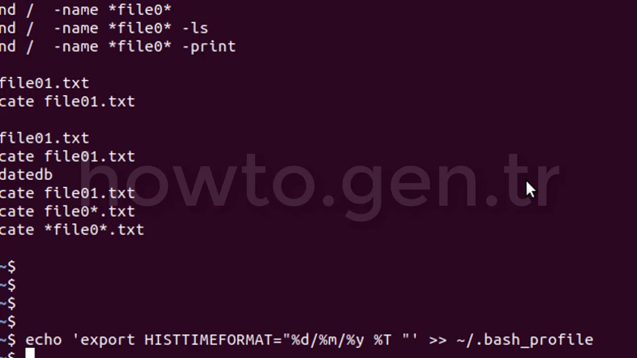 How To Show/See/Display Bash History With Date And Time - YouTube