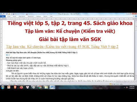 Video Tiếng việt lớp 5, tập 2, sgk, trang 45. Tập làm văn:... - youtube