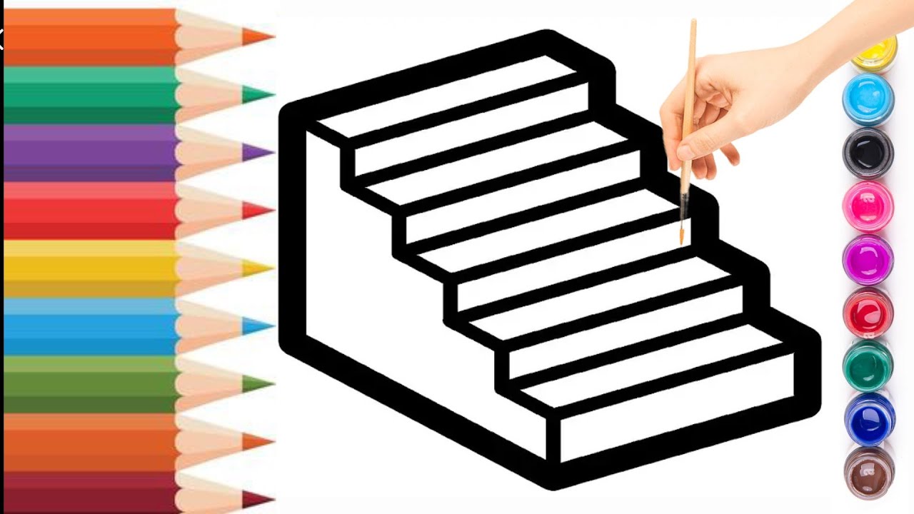 HOW TO DRAW BEAUTIFUL STAIR DRAWING ||STEP BY STEP|| - YouTube