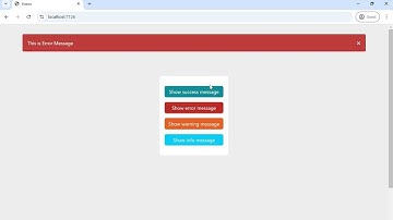 Blazor Toast Notification with Pure C#, HTML and CSS , Banner