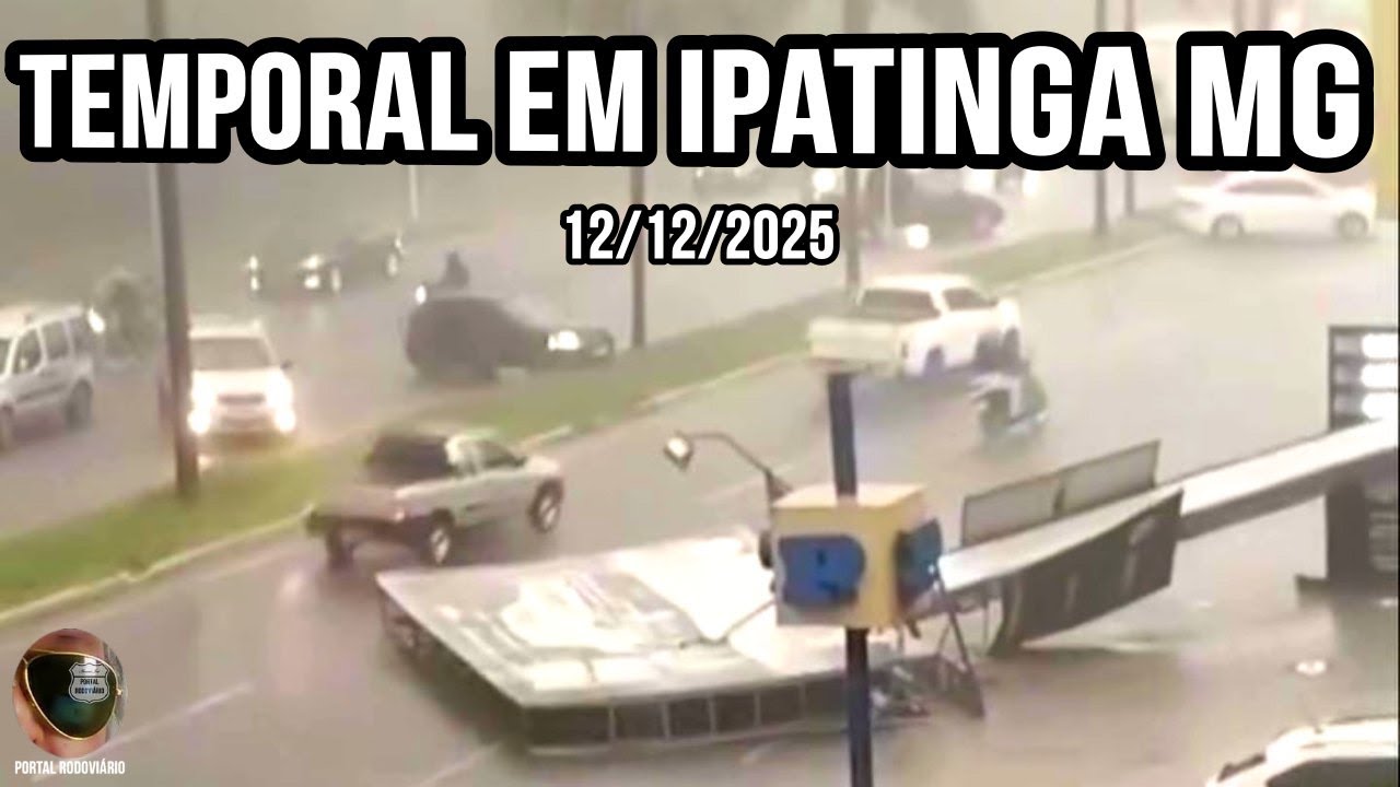 Temporal causa alagamentos, quedas de árvores e provoca estragos em Ipatinga MG