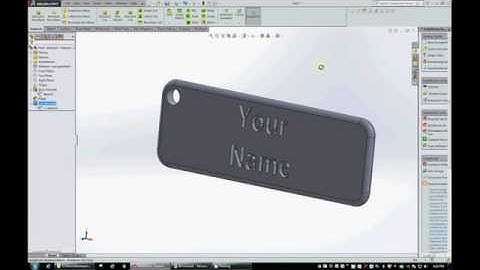 Keychain Fob in Solidworks