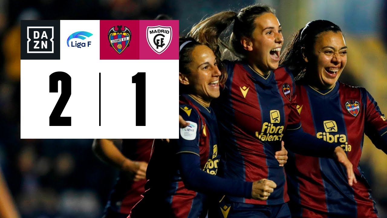 Levante UD vs Madrid CFF (2-1) | Resumen y goles | Highlights Liga F ...