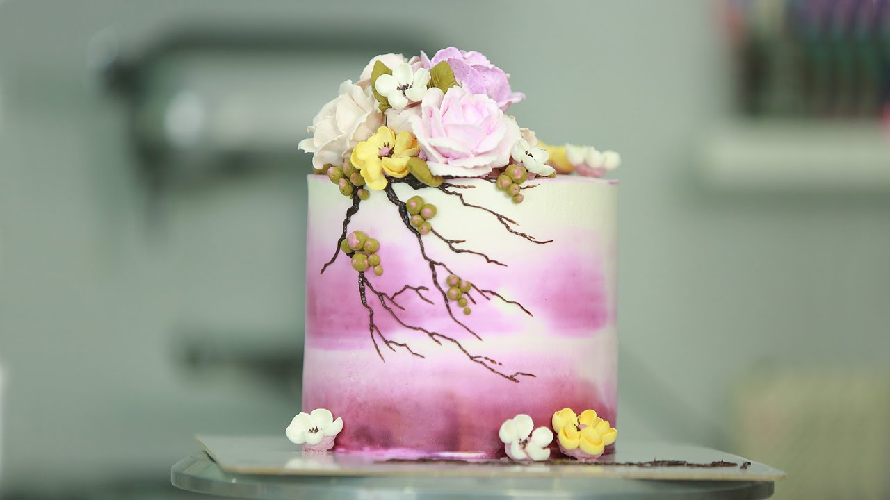 Easy To Make A Lovely Flower Cake with Topping Cream | Cách Làm Chiếc Bánh Hoa Kem Topping Xinh Xắn