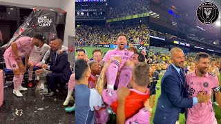 Messi and Inter Miami Players Crazy Celebrations After Winning The Leagues Cup Final vs Nashville