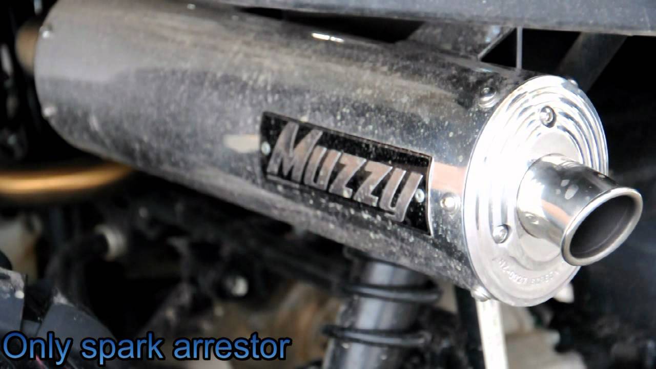 Brute Force 750 Muzzy quiet core spark arrestor YouTube