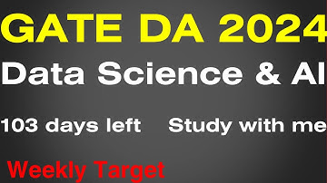 GATE Data Science & AI 2024 | Study with me | 103 days left | Anonymous Data Scientist