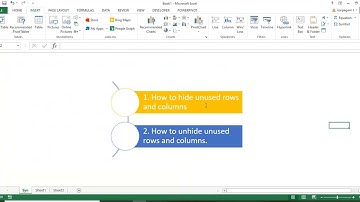 How to hide and unhide the unused rows and columns