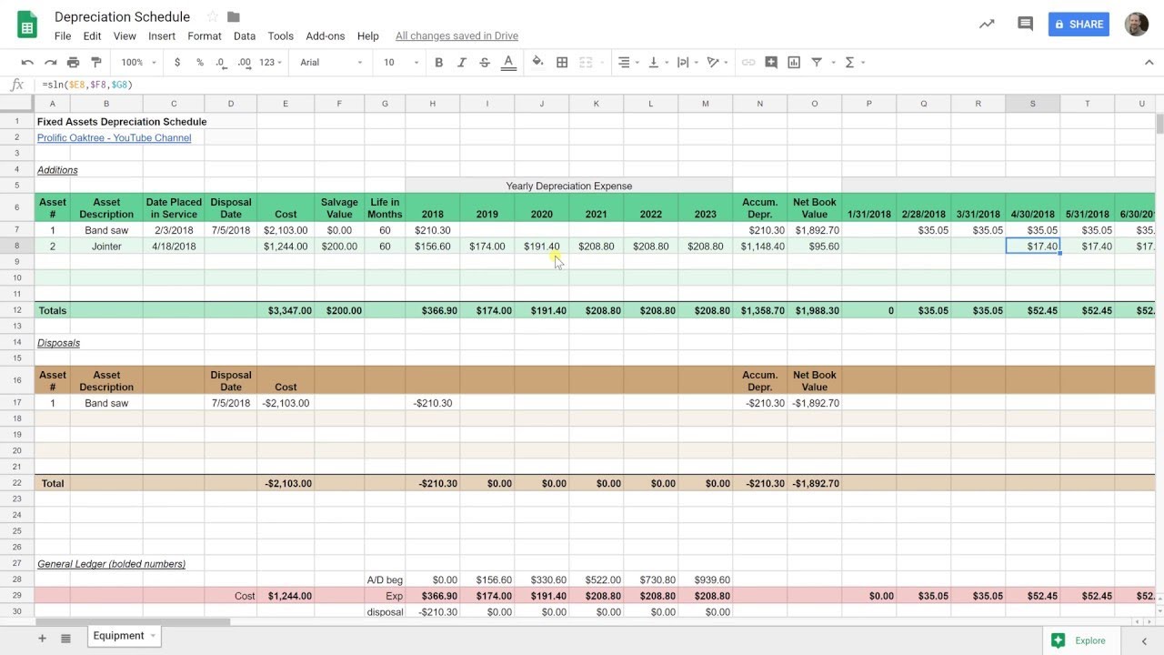 Depreciation Calculator Excel Template from i.ytimg.com