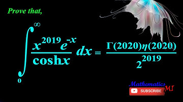 Integral of x^2019.e^-x/coshx