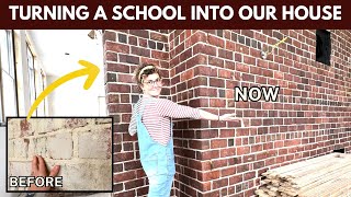 6 months of exposing & "sealing" our brick walls + the school's FIRST cocktail party!