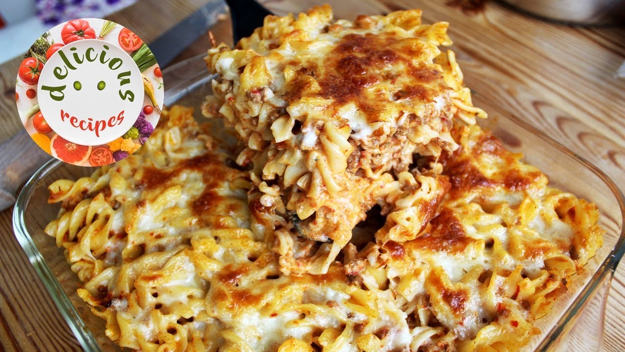 Cheesy Mince Pasta Bake Recipe - YouTube